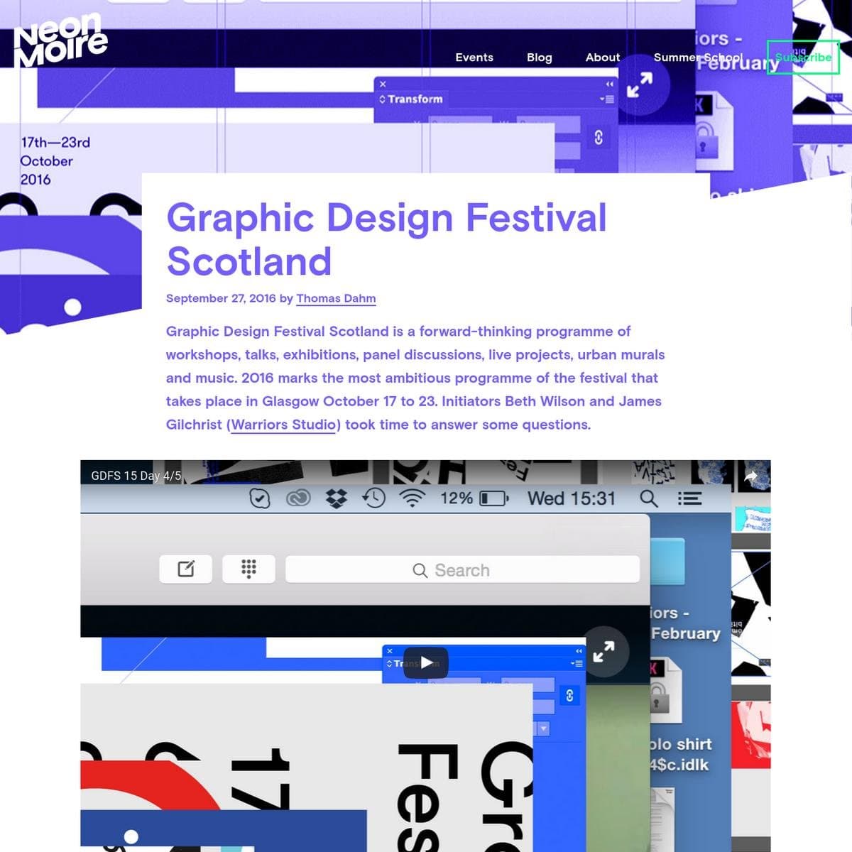 Graphic Design Festival Scotland