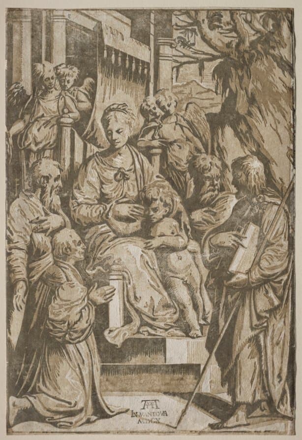 The Virgin and Child with Saints and a Donor (after a drawing by Girolamo da Treviso) (c. 1610)