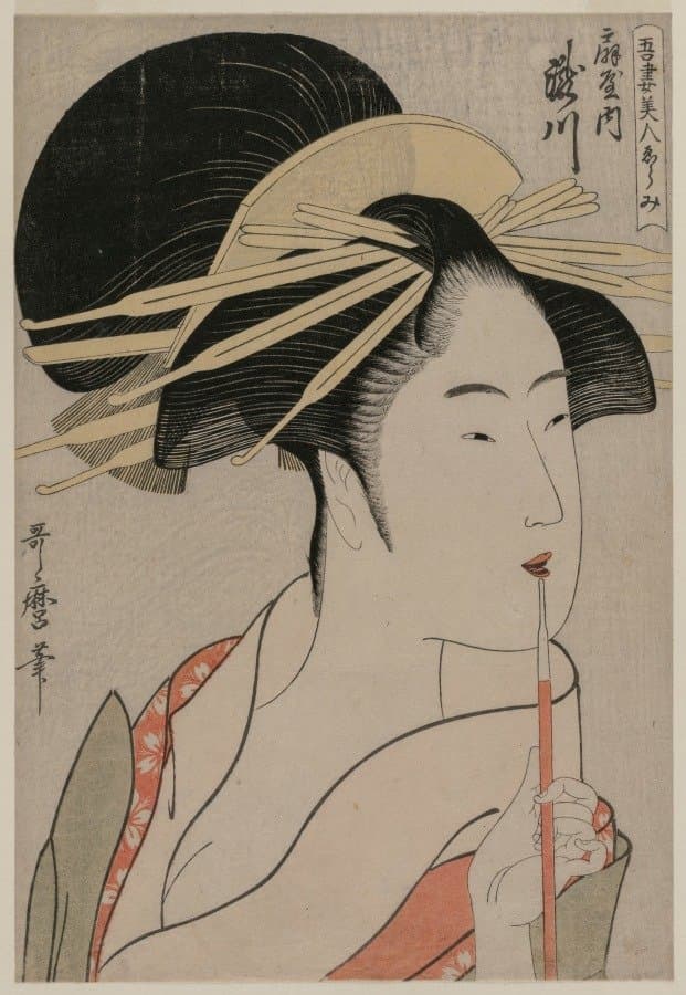 Takigawa of the Ōgiya from the series A Selection of Eastern Beauties (c. 1798)
