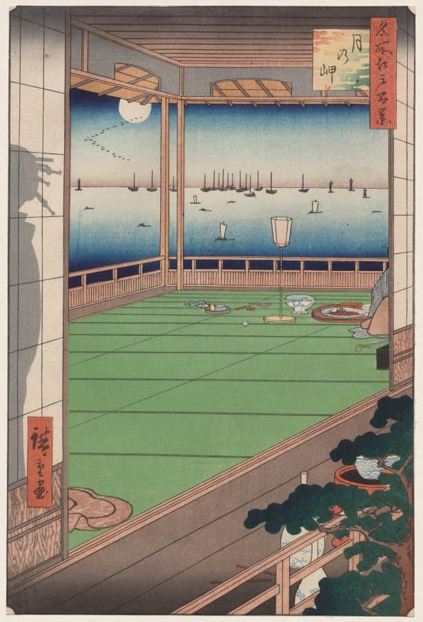 The Moon-Viewing Promontory, from One Hundred Views of Famous Places in Edo (1857)