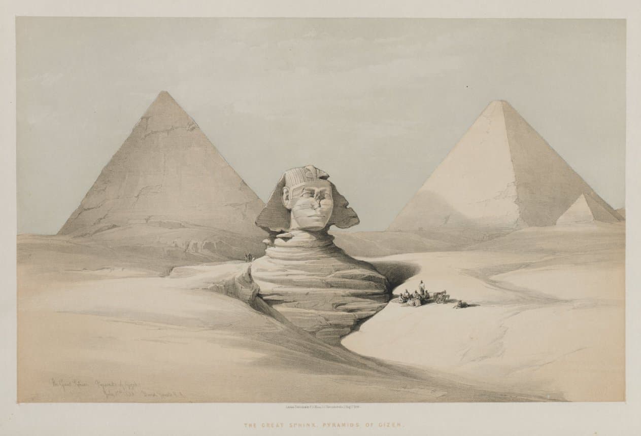 Egypt and Nubia, Volume I: The Great Sphinx, Pyramids of Gezeeh (1846)