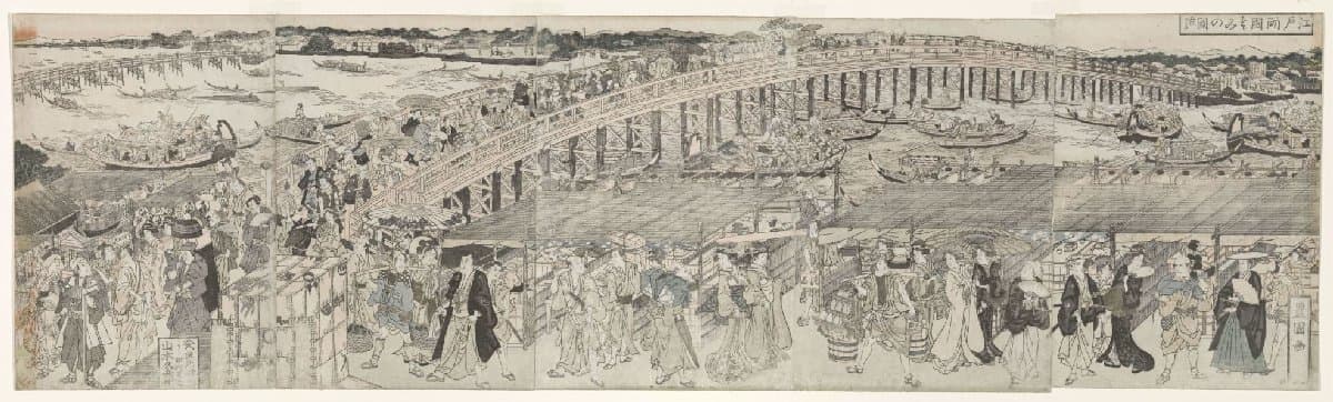 Uitzicht: genieten van de avondbries bij de Ryogokubrug