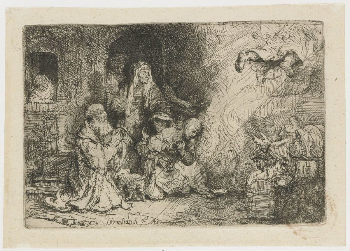 The angel departing from the family of Tobias