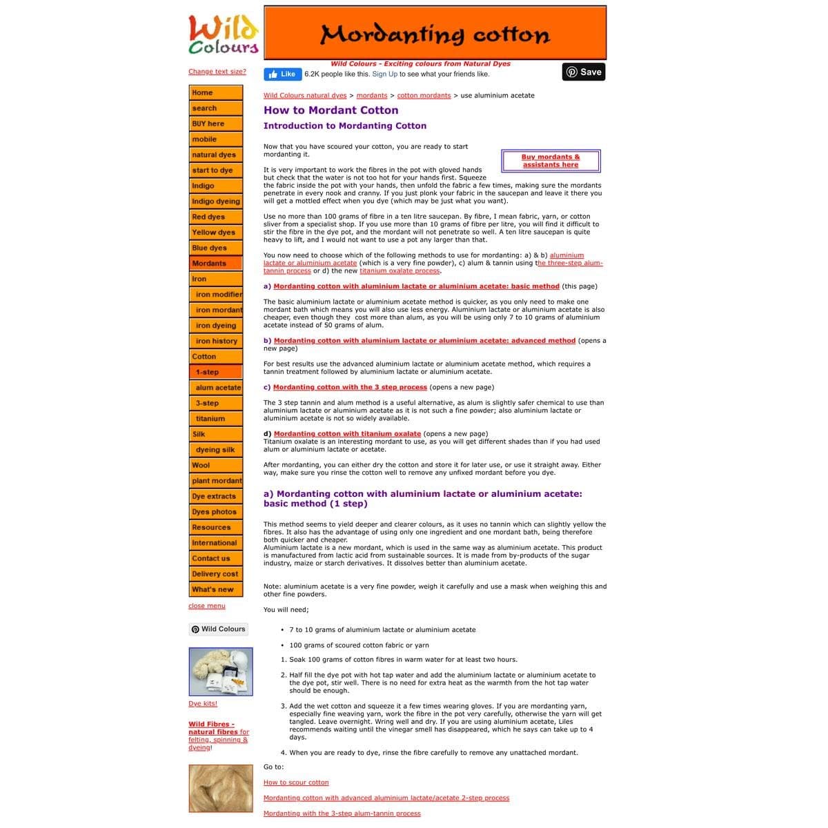 Mordanting cotton | Wild Colours natural dyes