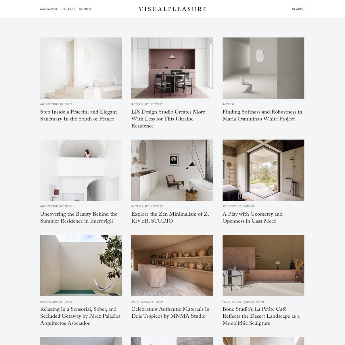 Interior — Latest Articles — VISUAL PLEASURE
