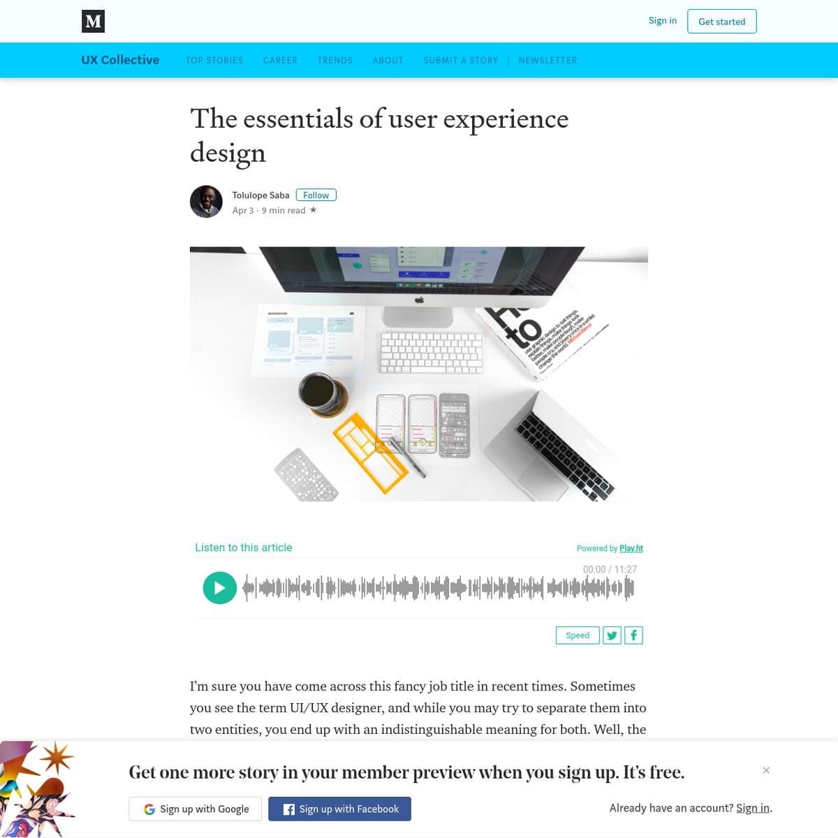 The essentials of user experience design