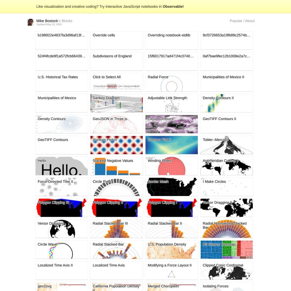 Mike Bostock’s Blocks - bl.ocks.org