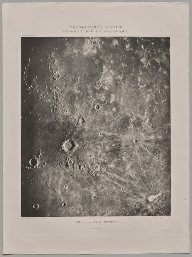 Photographie Lunaire: Copernic-Képler-Aristarique (1896)