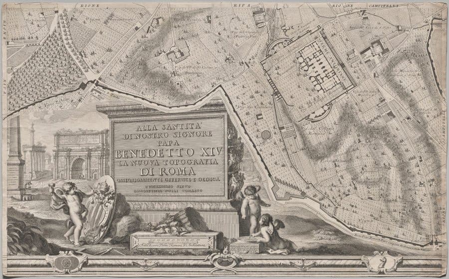 Nuova pianta di Roma data in luce da Giambattista Nolli l’anno MDCCXLVII, known as La Pianta Grande di Roma (1748)