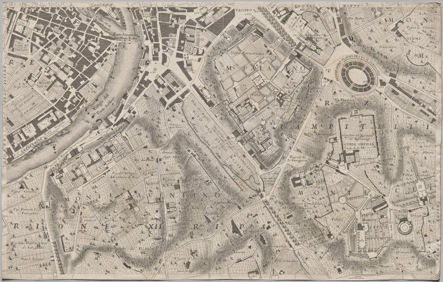 Nuova pianta di Roma data in luce da Giambattista Nolli l’anno MDCCXLVII, known as La Pianta Grande di Roma (1748)