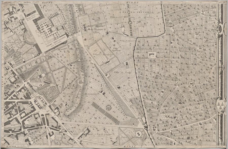 Nuova pianta di Roma data in luce da Giambattista Nolli l’anno MDCCXLVII, known as La Pianta Grande di Roma (1748)