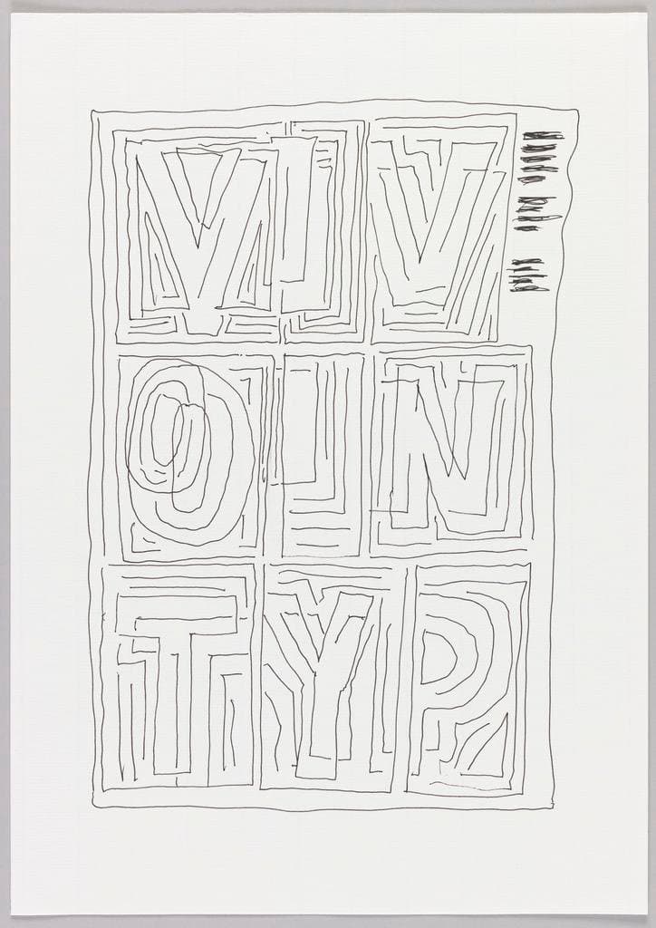 Layout Sketch for "Vivo in Typo" Poster with Text Block Upper Right (2008)