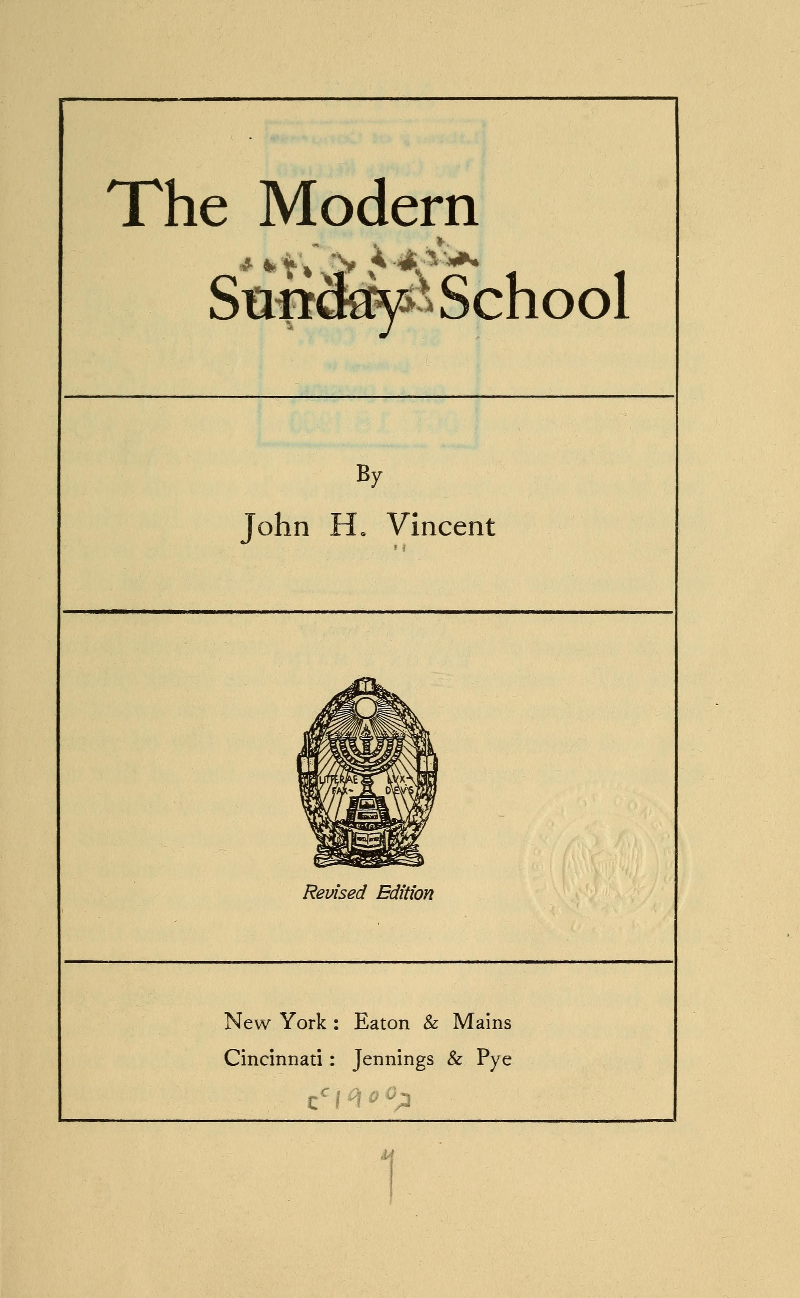 The modern Sunday school (1900)