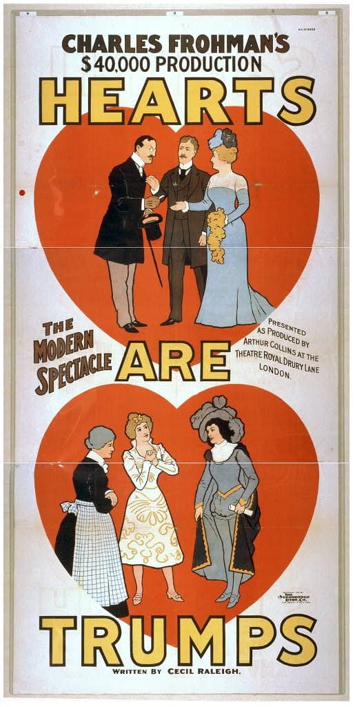 Charles Frohman's $40,000 production, Hearts are trumps written by Cecil Raleigh ; a modern spectacle presented as produced by Arthur Collins at the Theatre Royal, Drury Lane, London. (1900-01-01)