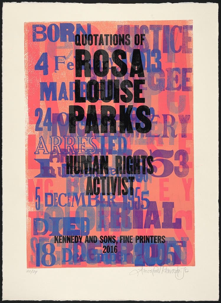 Quotations of Rosa Louise Parks, human rights activist (2012)