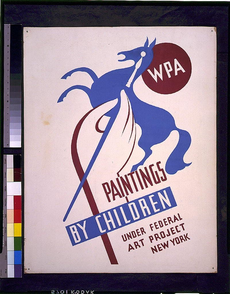WPA paintings by children under Federal Art Project, New York (1936-01-01)