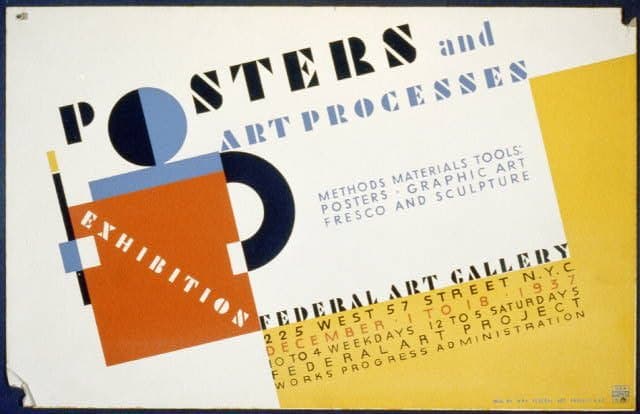 Posters and art processes Methods materials tools: Posters - graphic art fresco and sculpture. (1937-01-01)