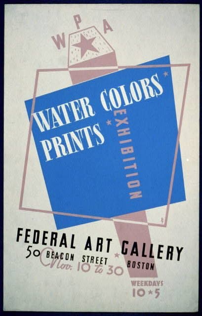WPA water colors, prints exhibition, Federal Art Gallery (1936-01-01)