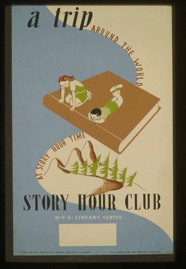 A trip around the world at story hour time Story hour club--W.P.A library center / (1936-01-01)
