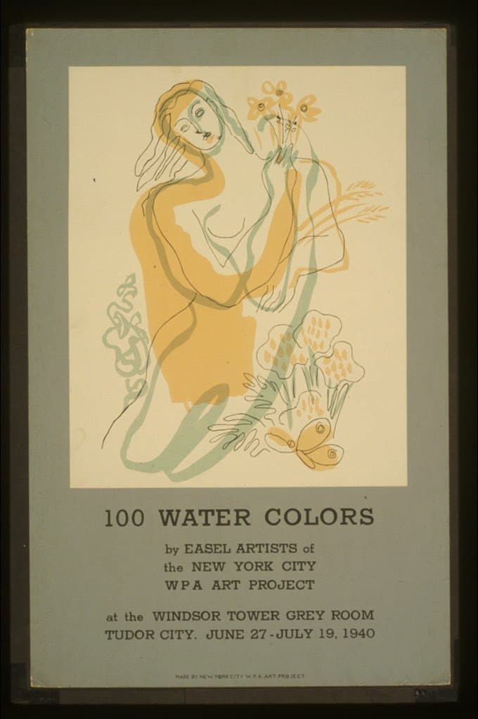 100 water colors by easel artists of the New York City WPA Art Project (1940-01-01)