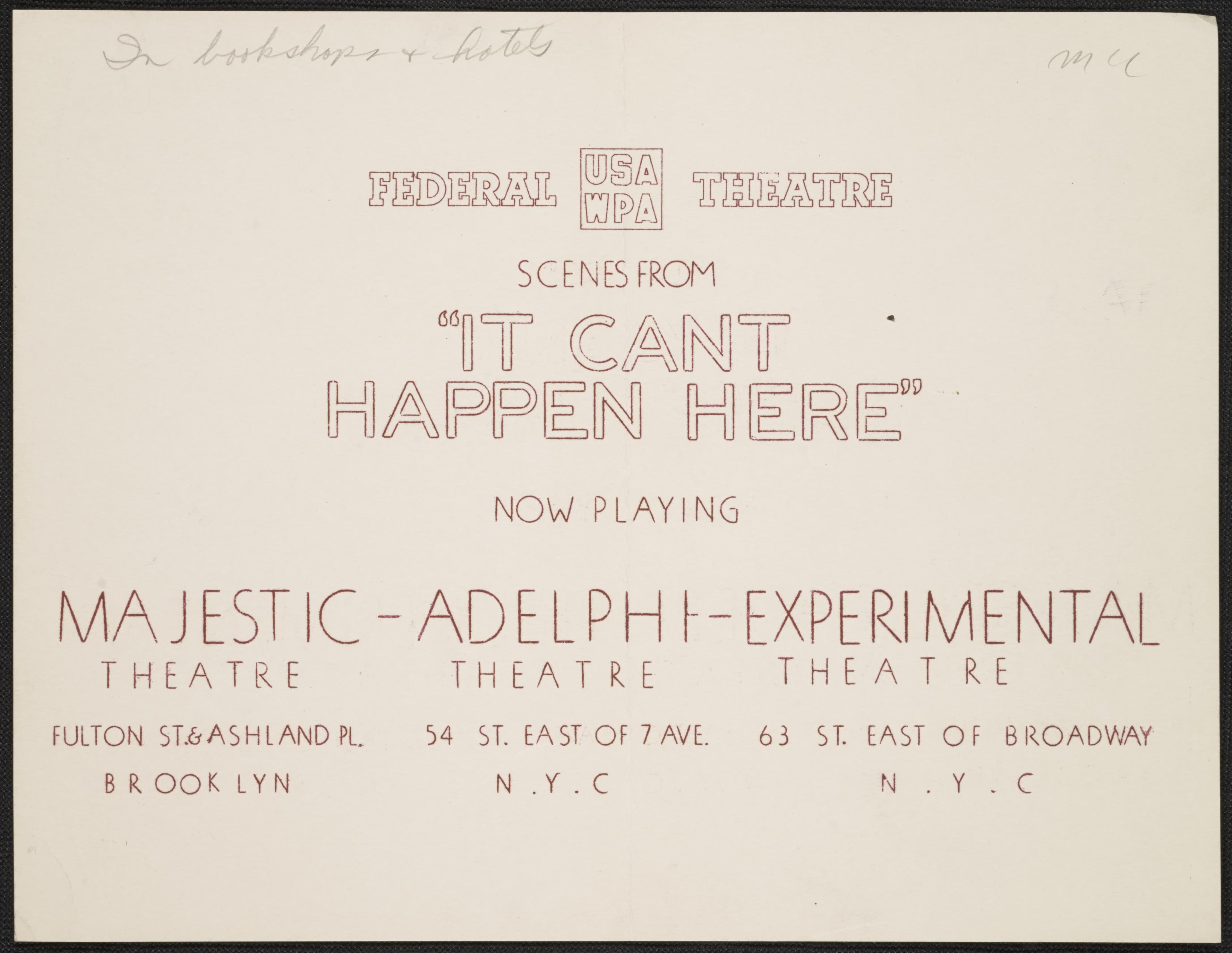 It Can't Happen Here (1934)