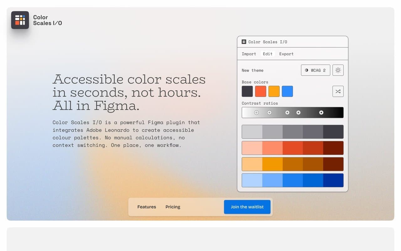 Color Scales I/O