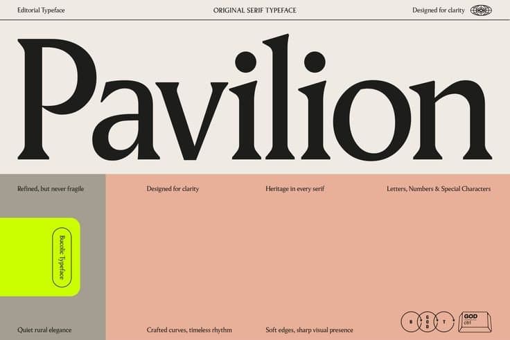 Pavilion Serif Typeface