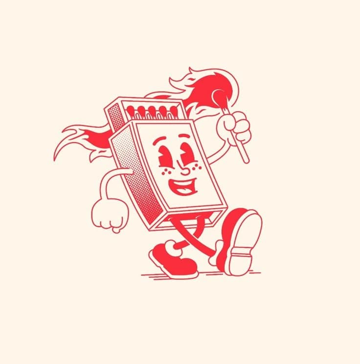Retro Mascot Design - Matchbox