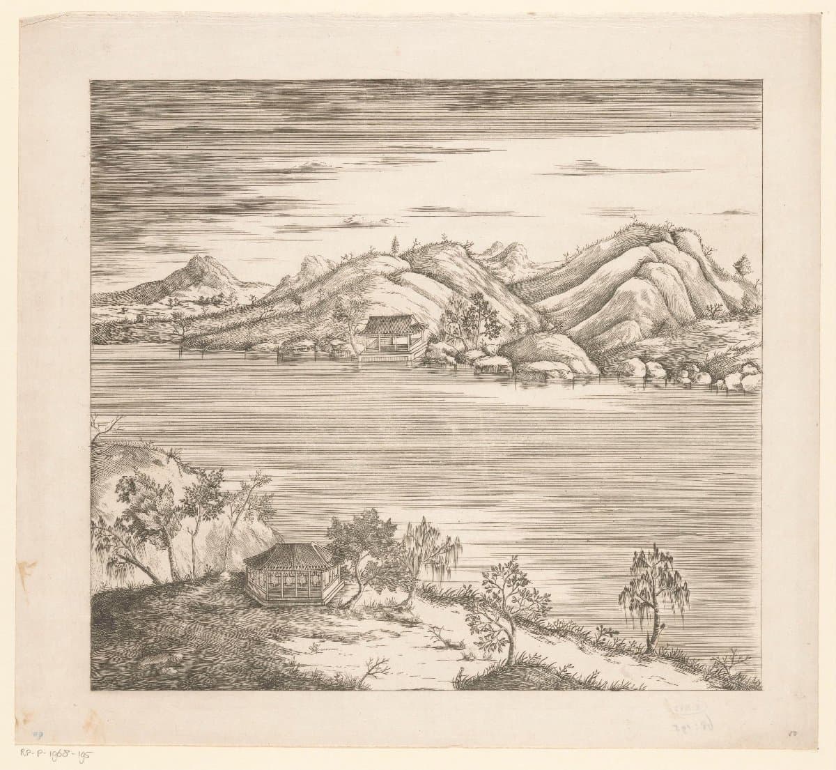 Gezicht op een deel van het keizerlijk zomerpaleis in Chengde (Jehol) te China