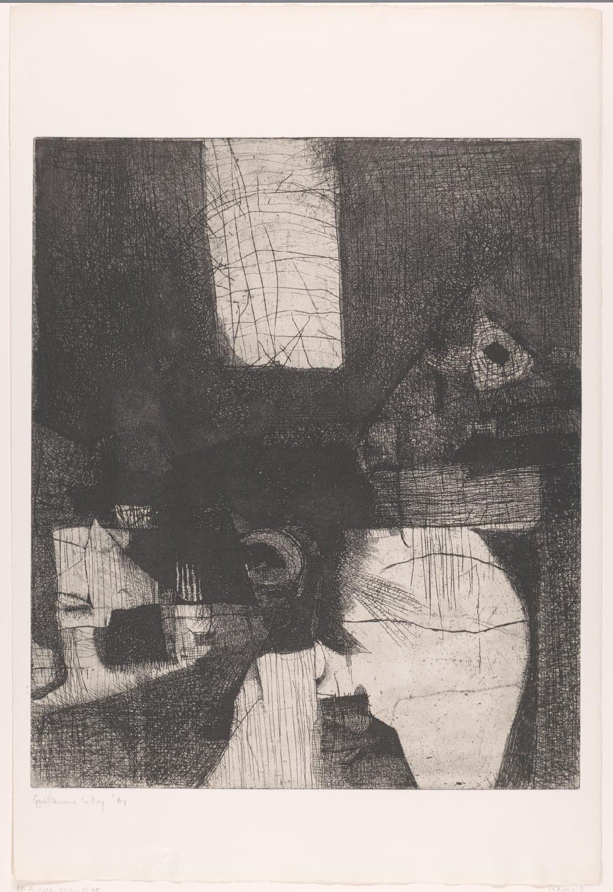 Compositie met witte rechthoek