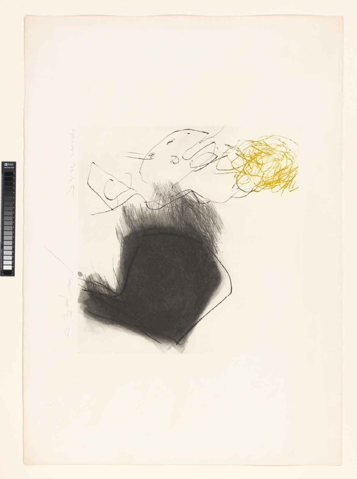 Kunstenaar schilderend (met palet en bijl)