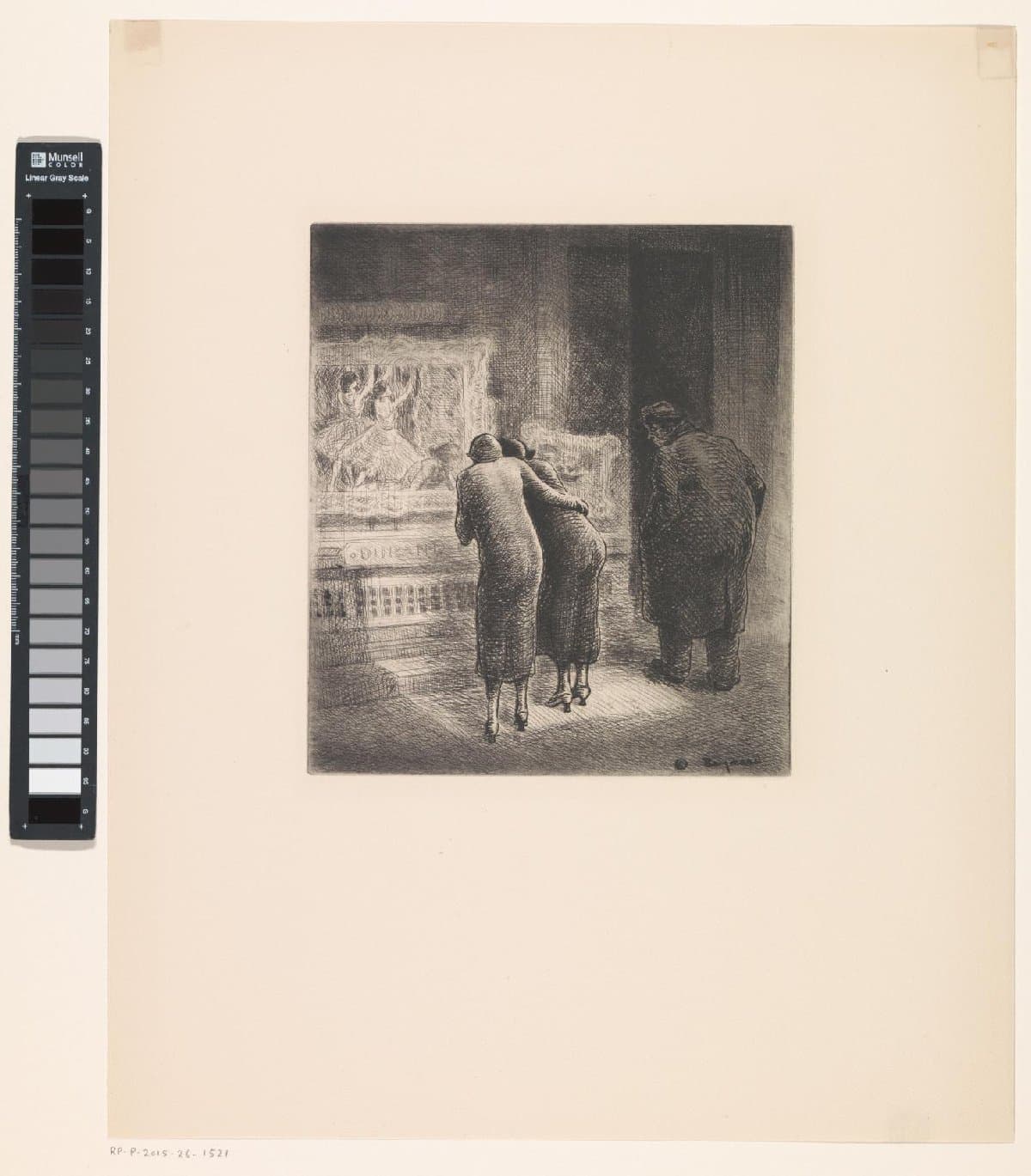 Twee vrouwen bekijken een schilderij