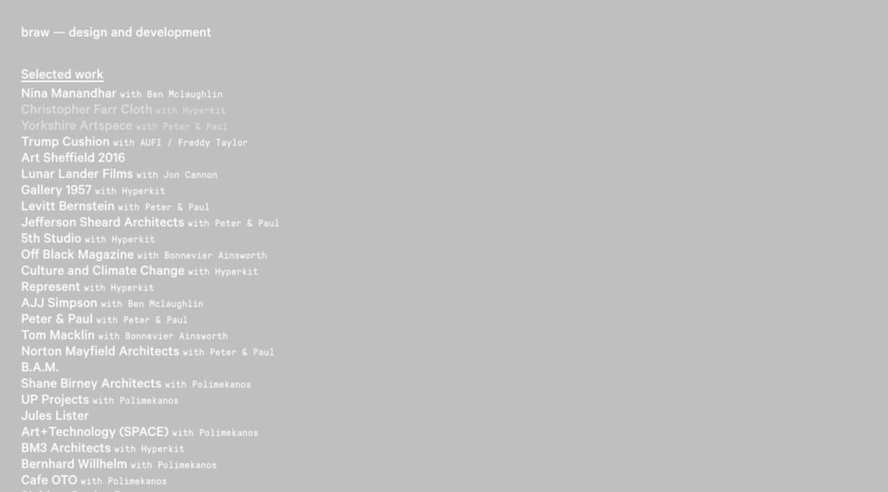 braw on Minimal Gallery