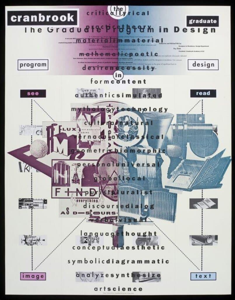 The Cranbrook Graduate Program in Design, Michigan (1989)