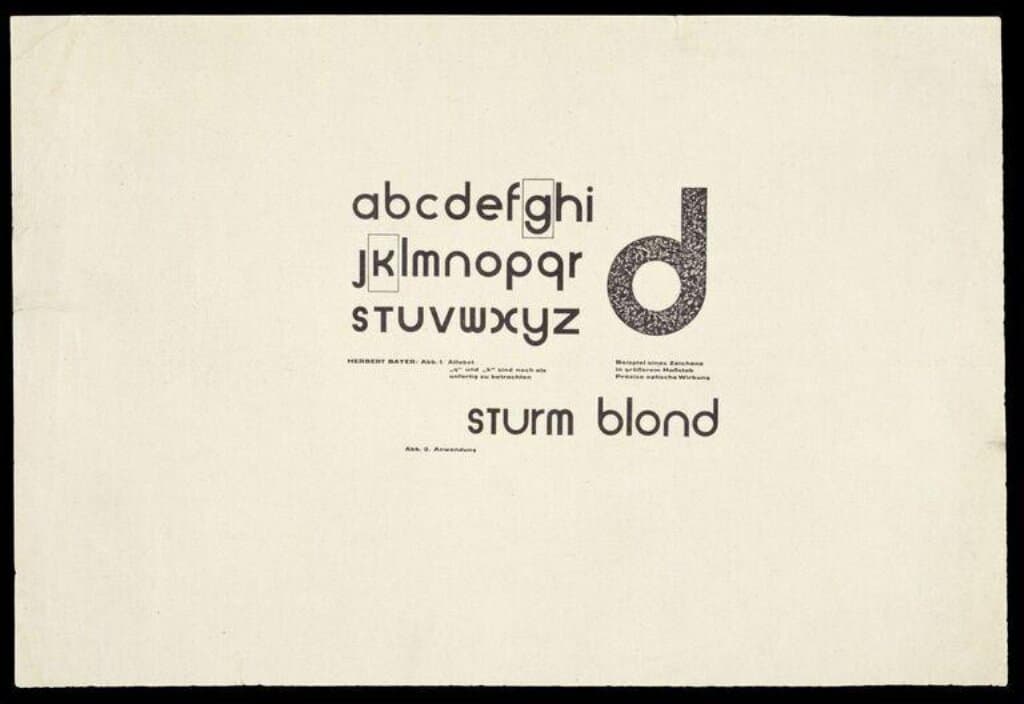 [Proof sheet for the Universal alphabet] [graphic] / Herbert Bayer (1926?)