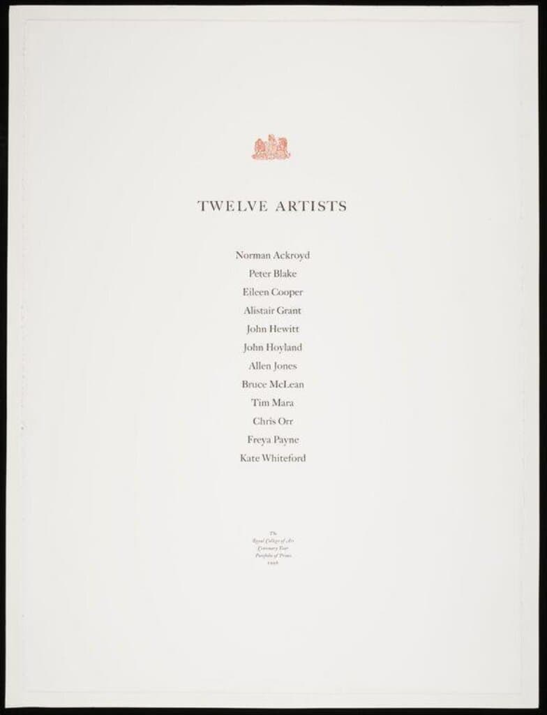 Twelve Artists: The Royal College of Art Centenary Year Portfolio of Prints 1996 (1996)